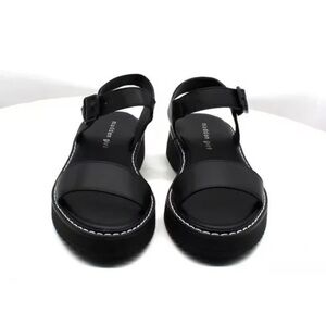 Madden Girl G Driver Black Strappy Platform Sandals size 7.5 worn once